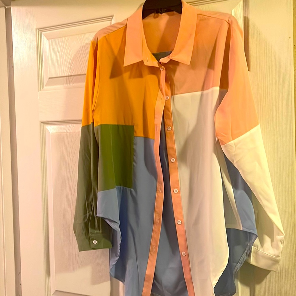 Color block blouse